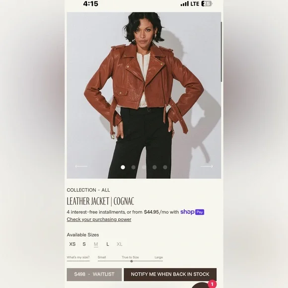 Cleobella Pink Leather Jacket - Picture 3 of 15